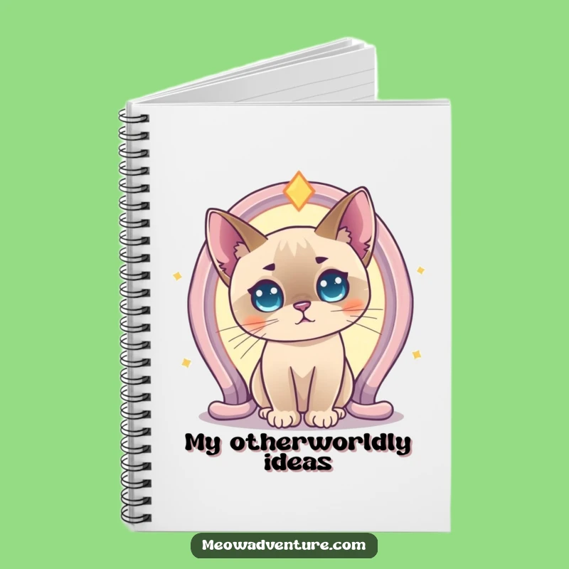 Funny Curious Siamese Cat Portal Notebook: Jot Down Discoveries with this Magical Design
