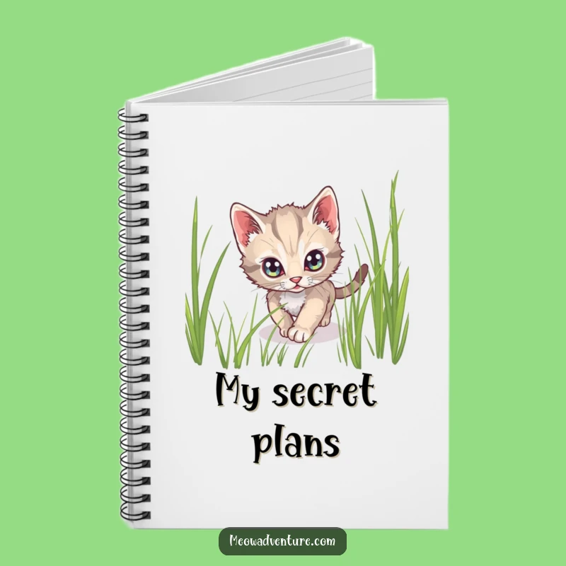 Funny Stealthy Kitten Journal: Lined Notebook with Alert Cat, Perfect for Secret Notes