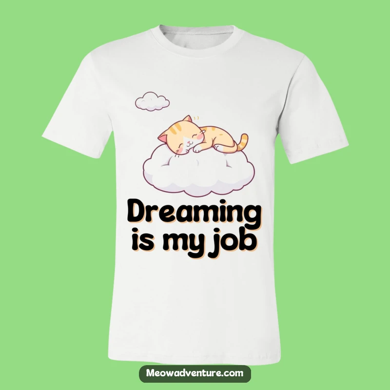 Funny Sleepy Cat Cloud Tee - Cozy Vibes for Dreamers!