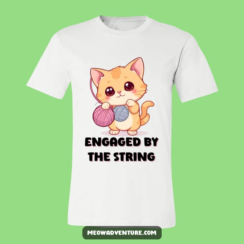 Funny Cat Yarn Ball T-Shirt: Wide-Eyed Fun, Hilarious Funny Gift for Cat Fans