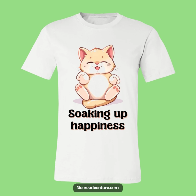 Funny Blissful Kitten T-Shirt: Roll in Joy - Hilarious Gift