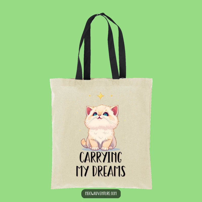 Funny Kitten Starry Sky Tote Bag: Carry Your Dreams with This Whimsical Design
