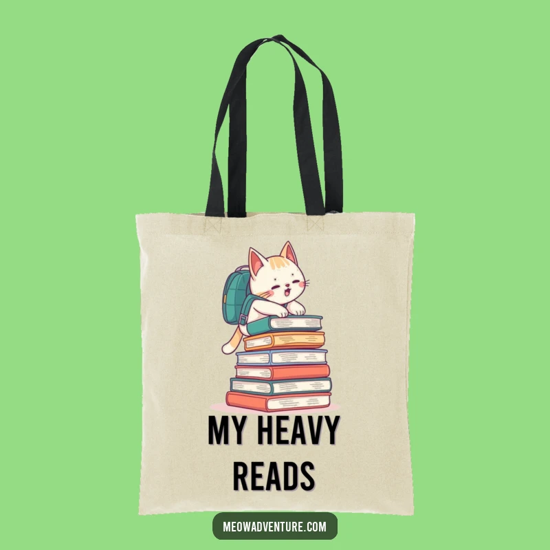 Funny Book Climbing Cat Backpack Tote Bag Carry Your Knowledge Funny Gift