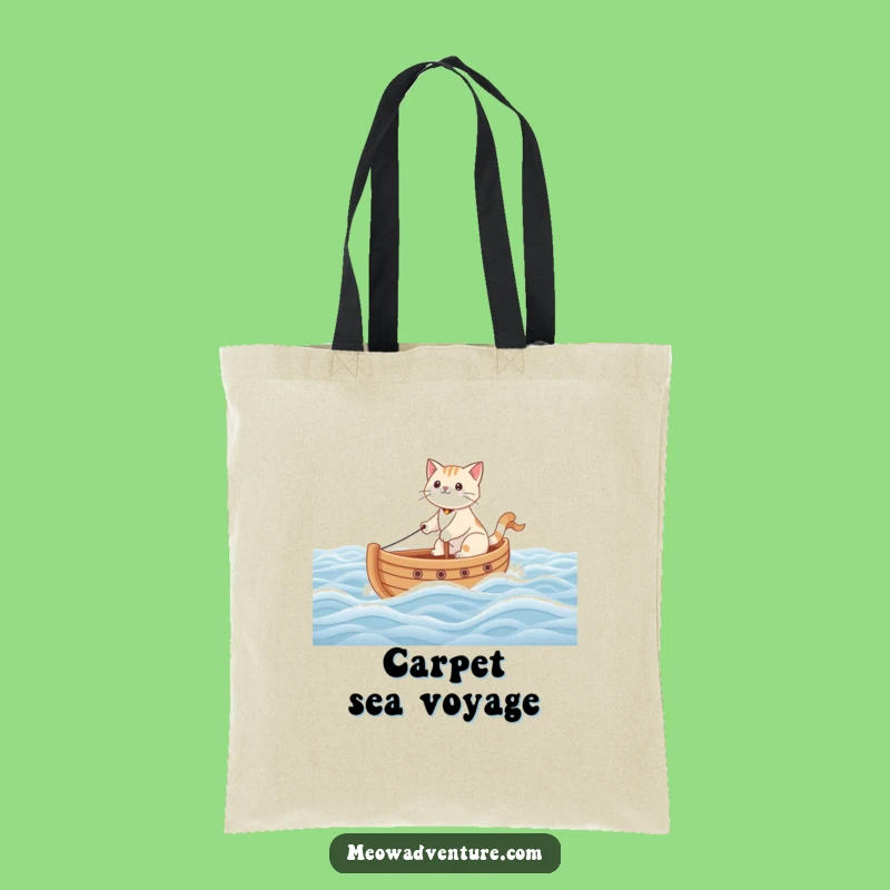 Funny Brave Cat Sailing Toy Boat Tote Bag - Practical Funny Cat Accessory