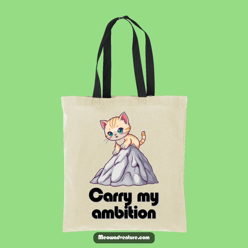 Funny Kitten Mountain Tote Bag - Durable Climber Carryall, Perfect Gift